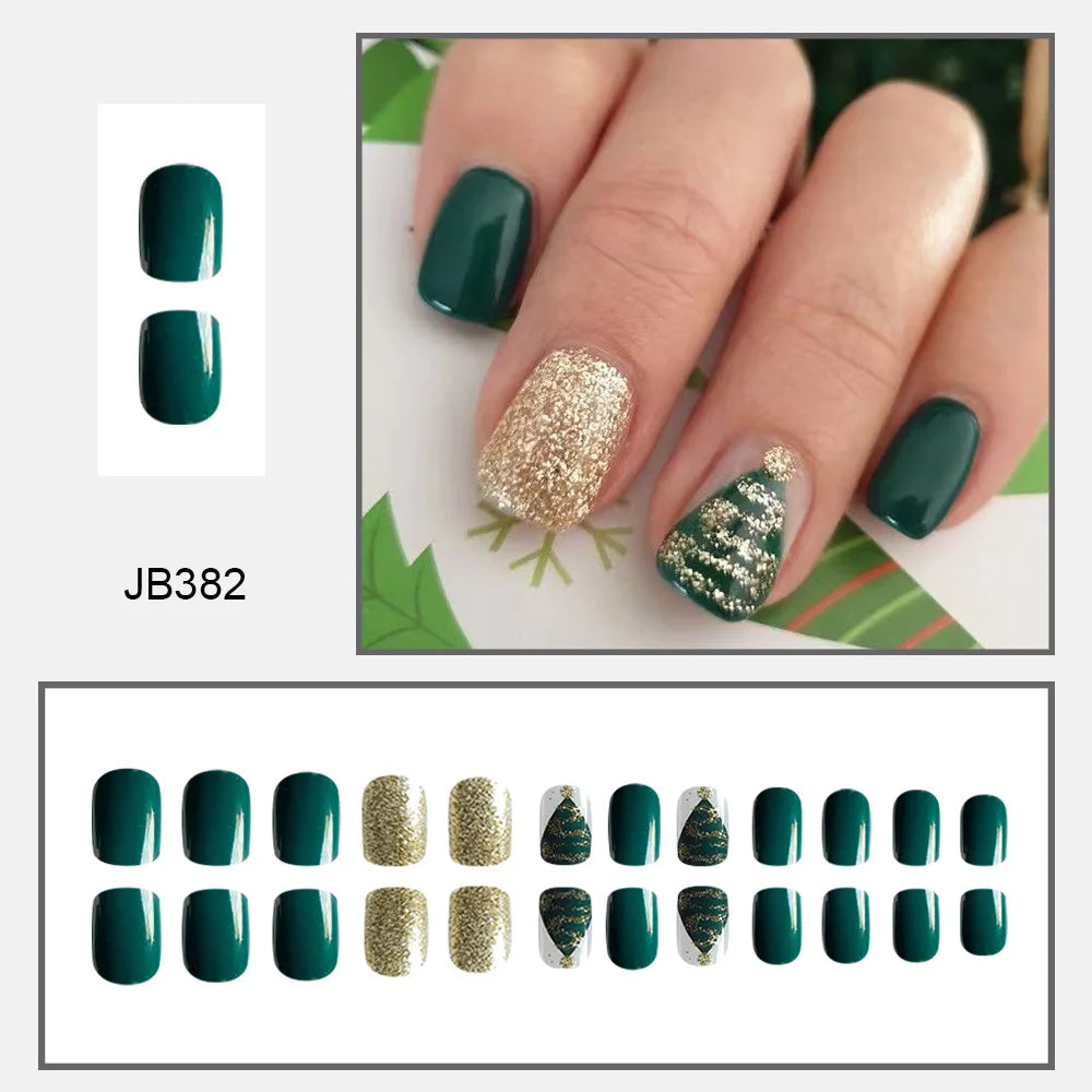 Christmas Glam Stiletto Nails-6