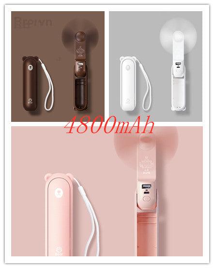 Cool Breeze Companion: Portable Fan with Power Bank Power!-6