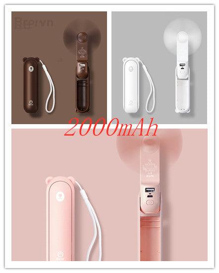 Cool Breeze Companion: Portable Fan with Power Bank Power!-5