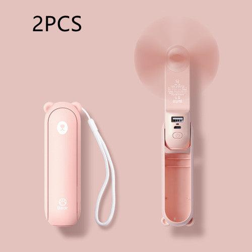 Cool Breeze Companion: Portable Fan with Power Bank Power!-18