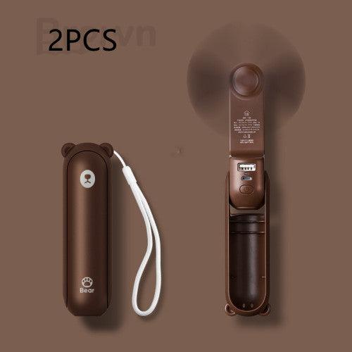 Cool Breeze Companion: Portable Fan with Power Bank Power!-9