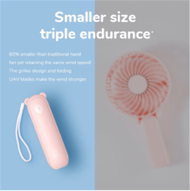 Cool Breeze Companion: Portable Fan with Power Bank Power!-4