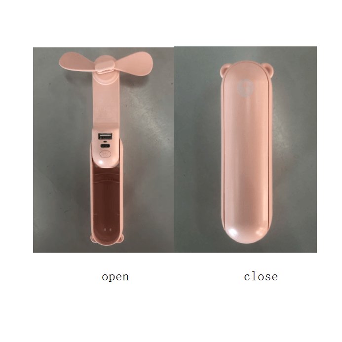 Cool Breeze Companion: Portable Fan with Power Bank Power!-8