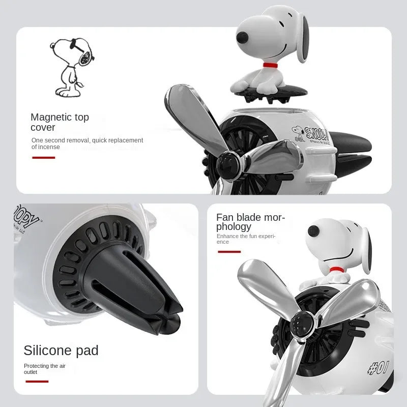 Cute Snoopy Car Air Freshener Clip Decor-2