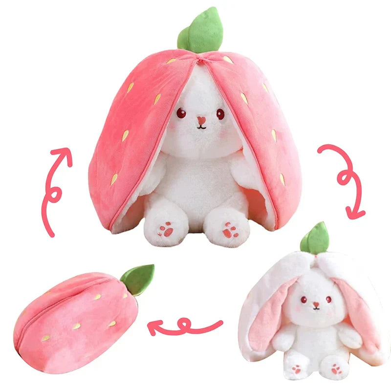 Cute Strawberry Carrot Rabbit Plush Toy 18-35cm-2