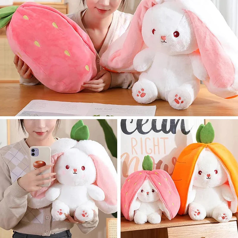 Cute Strawberry Carrot Rabbit Plush Toy 18-35cm-3