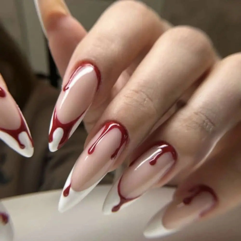 Diamond-Studded Almond Press-On Nails-6