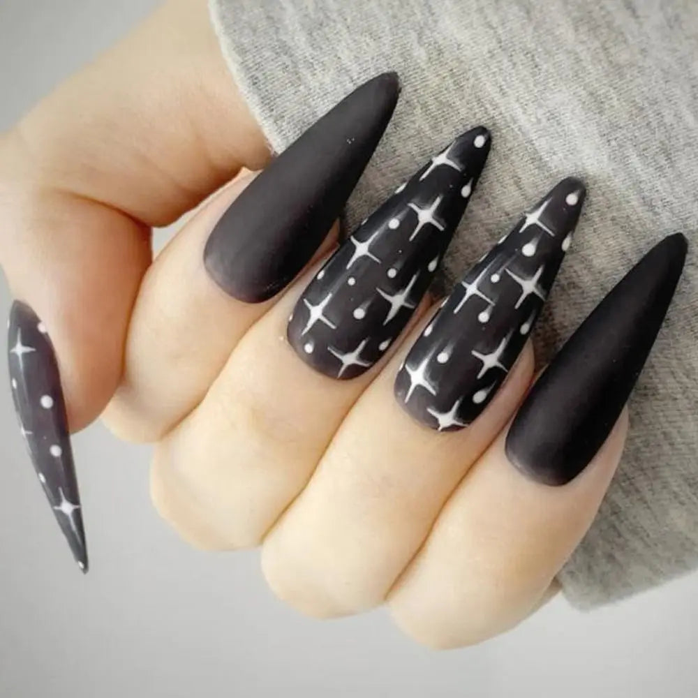 Diamond-Studded Almond Press-On Nails-9