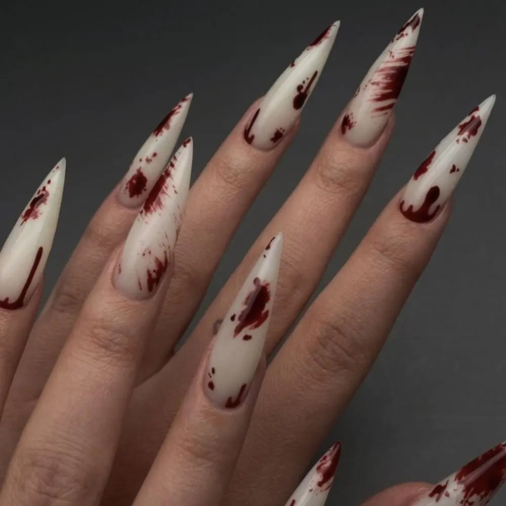 Diamond-Studded Almond Press-On Nails-12