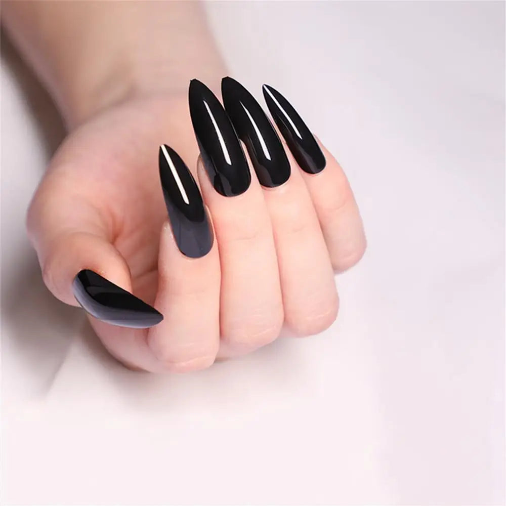 Diamond-Studded Almond Press-On Nails-14