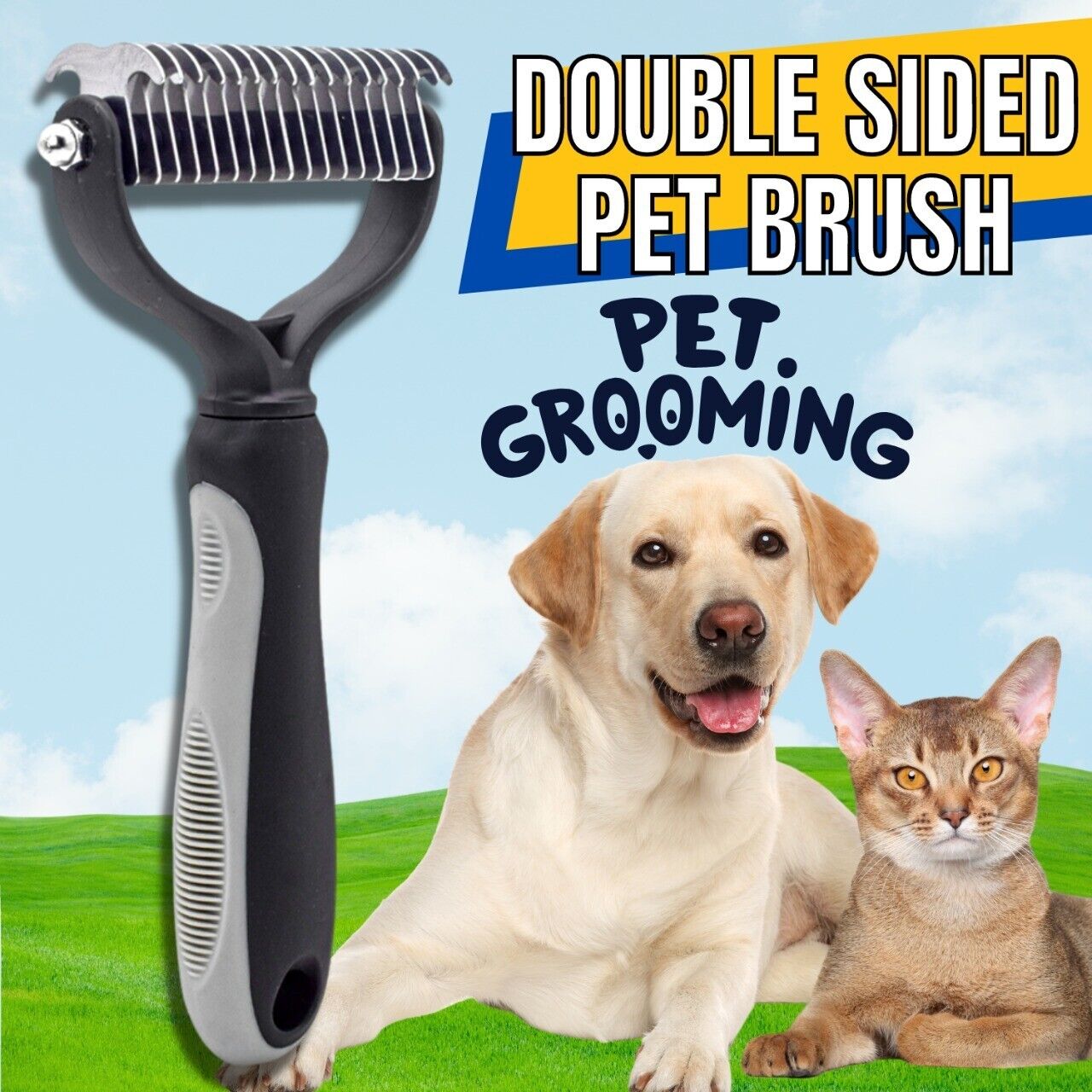 Double-Sided Pet Grooming Brush-2