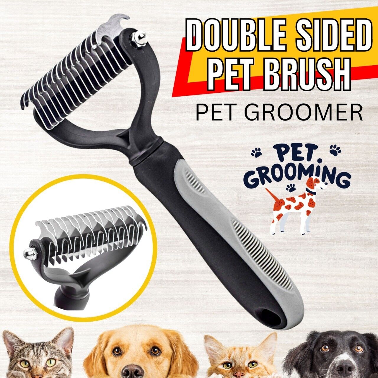 Double-Sided Pet Grooming Brush-4