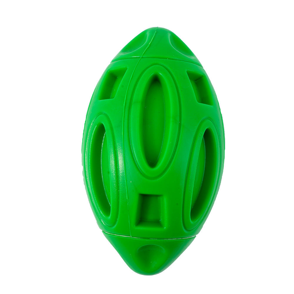 Durable Rubber Squeaky Rugby Dog Ball-6