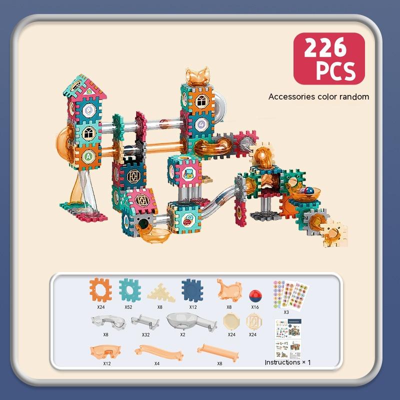 Electric Building Blocks Gear Rotating DIY Educational Toys-5