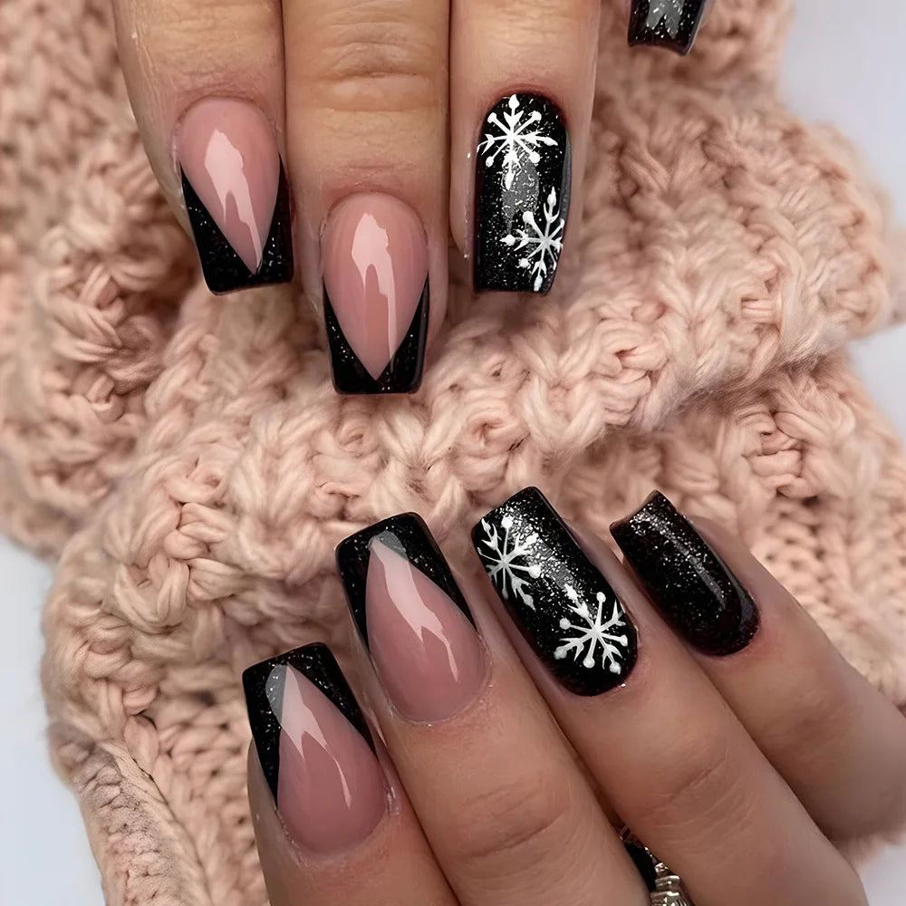 Holiday Glam Green Deer Nail Set-12