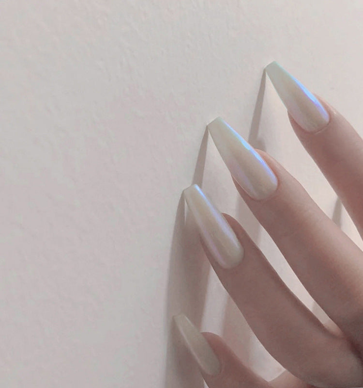 Long Ballet Nails With Flat And Pointed Water Droplets-5