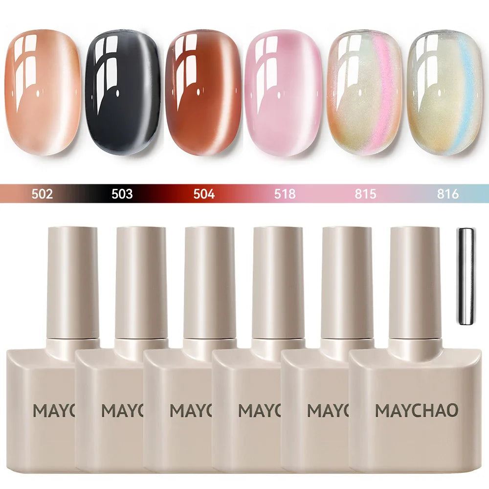 Maychao 12ml Cat Eye Gel Nail Polish Rainbow Effect-60