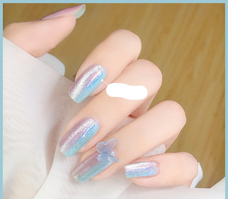 Milk Tea Crystal Cat Eye Nail Polish-2