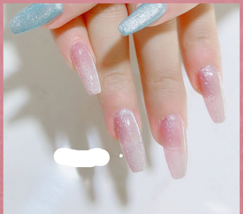 Milk Tea Crystal Cat Eye Nail Polish-23