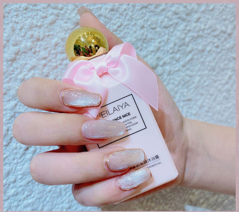 Milk Tea Crystal Cat Eye Nail Polish-25