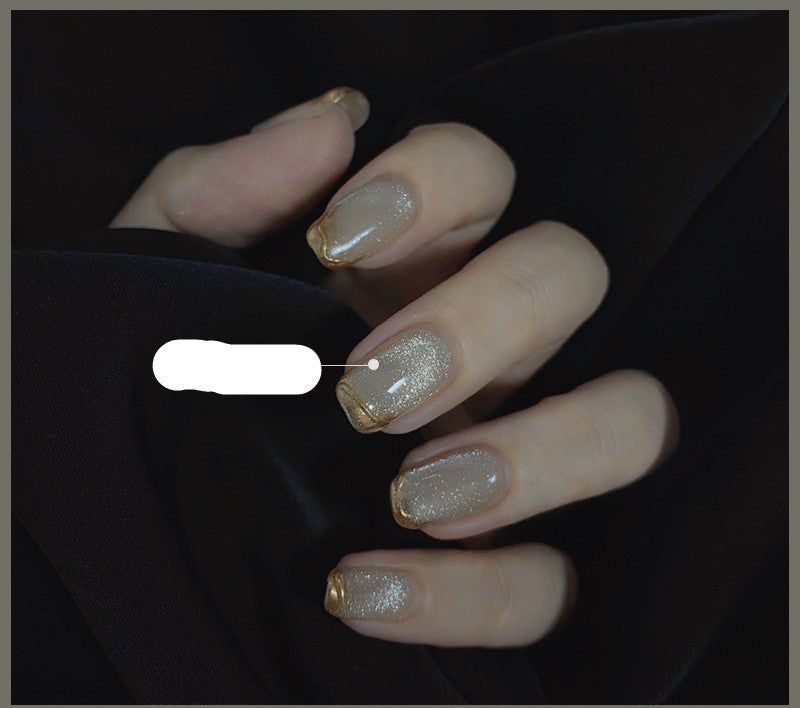 Milk Tea Crystal Cat Eye Nail Polish-15