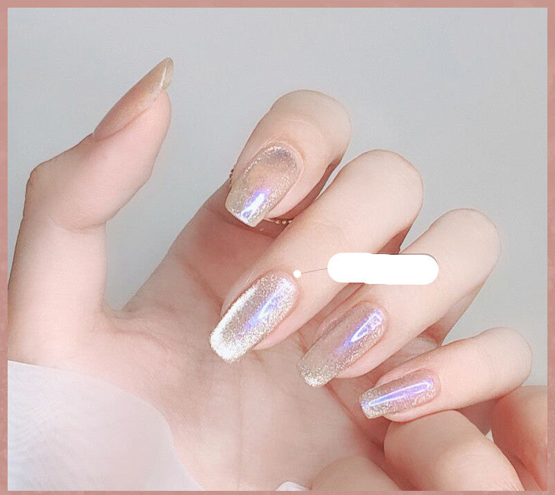 Milk Tea Crystal Cat Eye Nail Polish-21