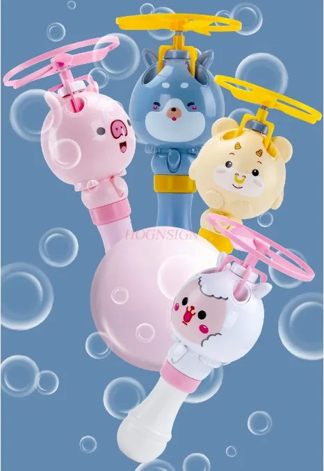 New Cute Baby Bubble Blowing Bamboo-copter Machine Toys-3