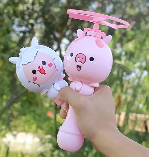 New Cute Baby Bubble Blowing Bamboo-copter Machine Toys-4