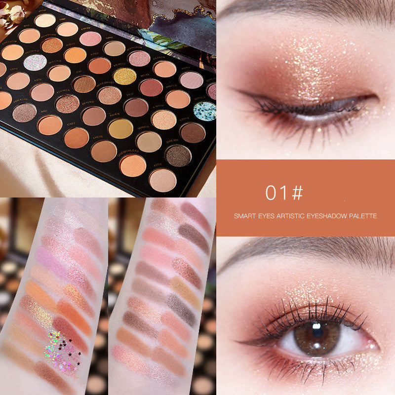 Pearly Earth Color Multi-color Eyeshadow Palette-1