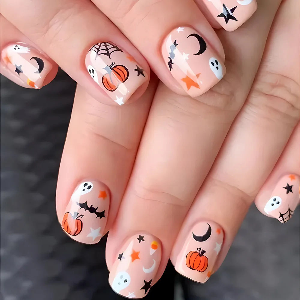 Pumpkin & Ghost Press-On Nails-0