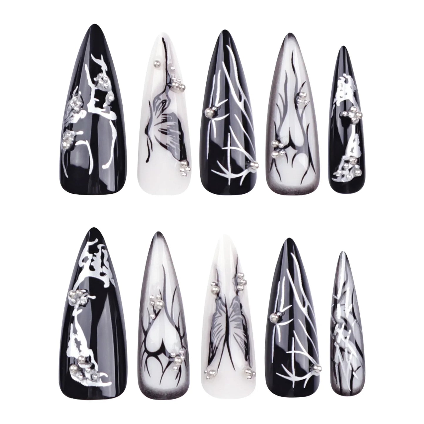 Qsezeny Glam Butterfly Press-On Nails-1