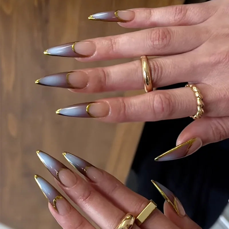 Qsezeny Glam Butterfly Press-On Nails-5