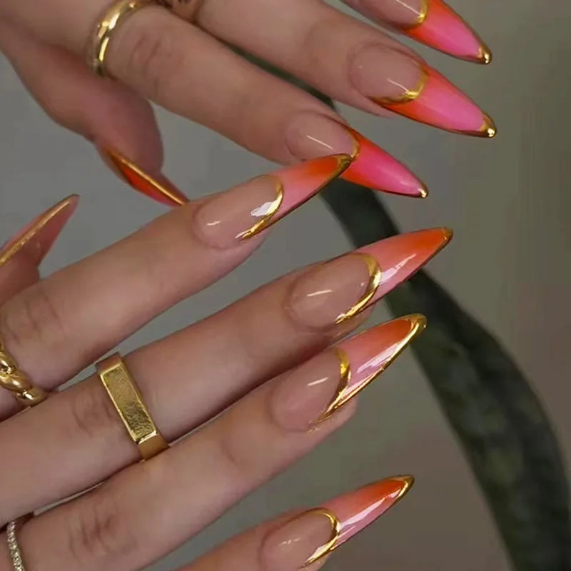 Qsezeny Glam Butterfly Press-On Nails-8
