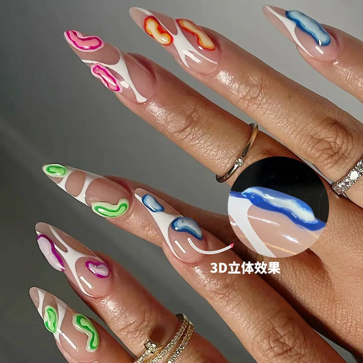 Qsezeny Glam Butterfly Press-On Nails-16