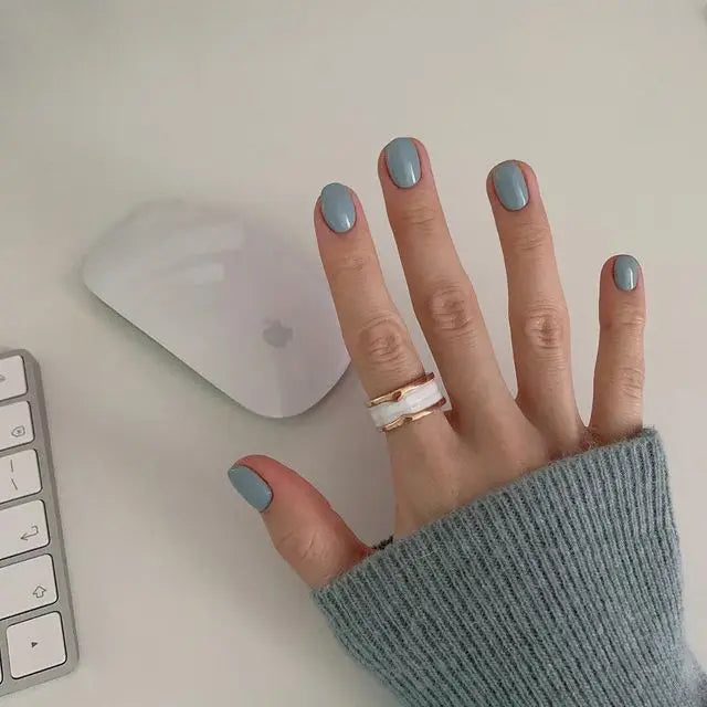 Blue Flame Love Press-On Nails-57