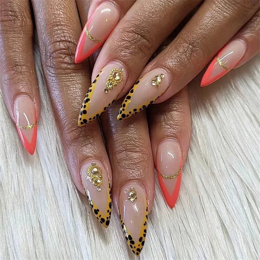 Vibrant Ballerina Nail Tips Set-55