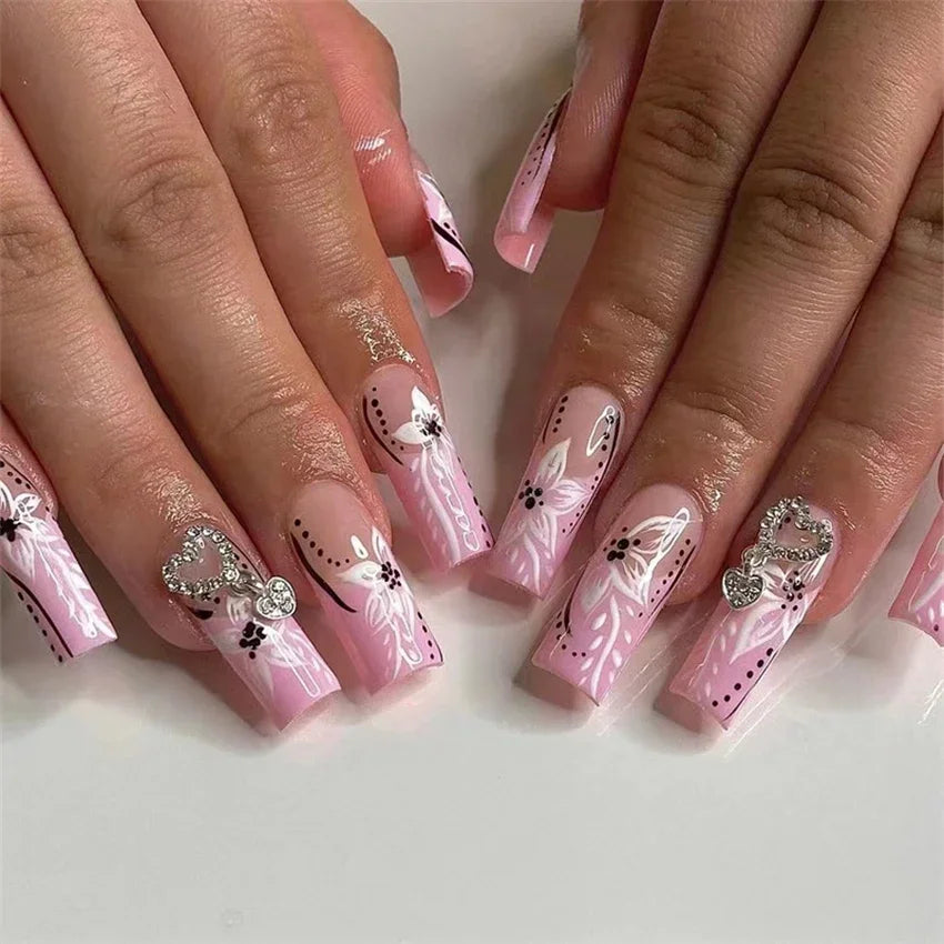 Vibrant Ballerina Nail Tips Set-58