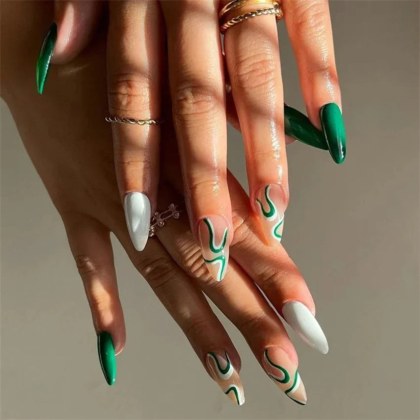 Vibrant Ballerina Nail Tips Set-32