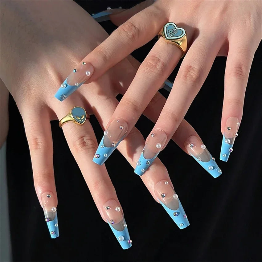 Vibrant Ballerina Nail Tips Set-63