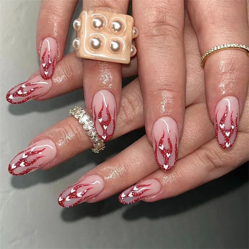 Vibrant Ballerina Nail Tips Set-52