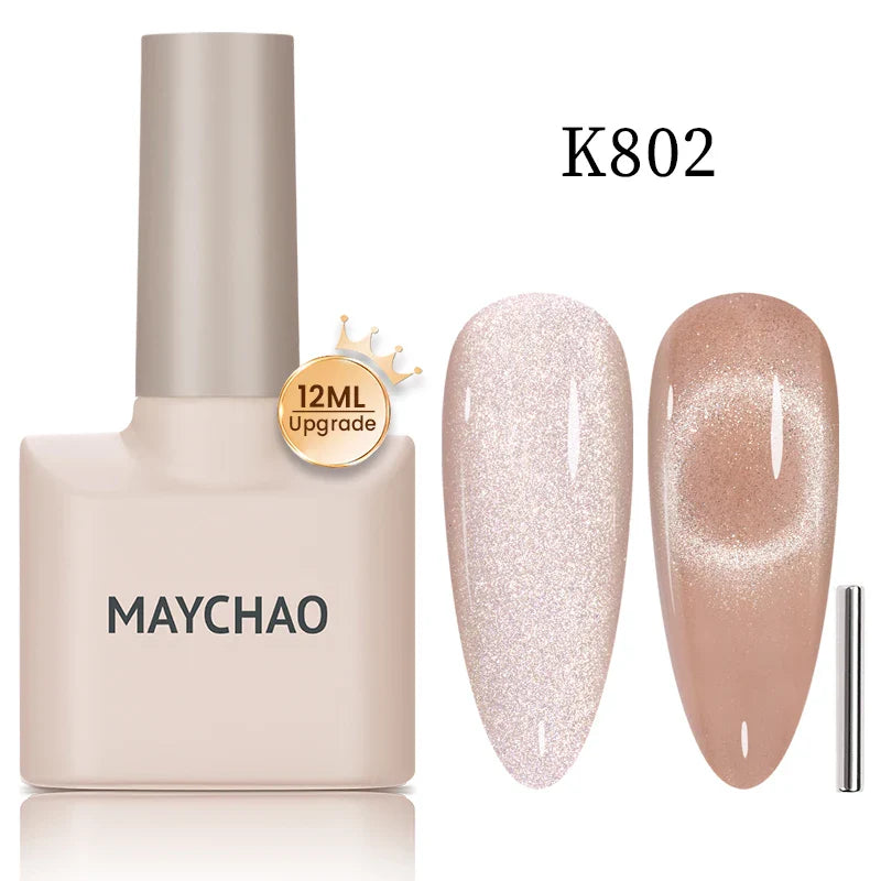 Maychao 12ml Cat Eye Gel Nail Polish Rainbow Effect-31
