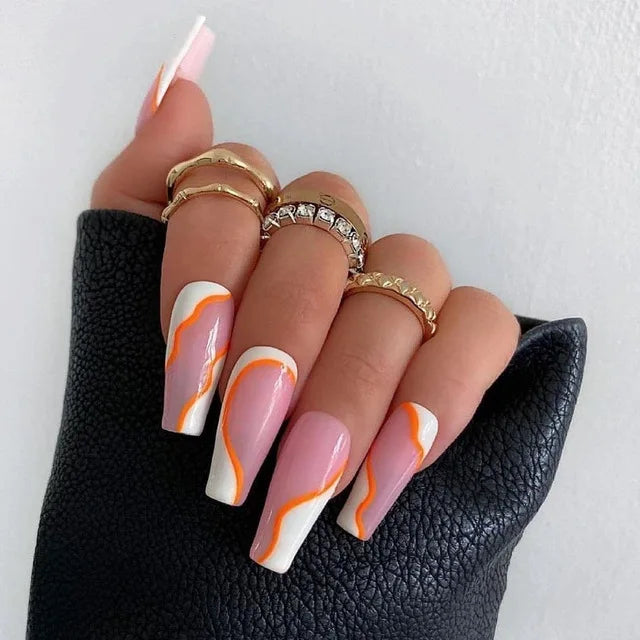 Blue Flame Love Press-On Nails-33