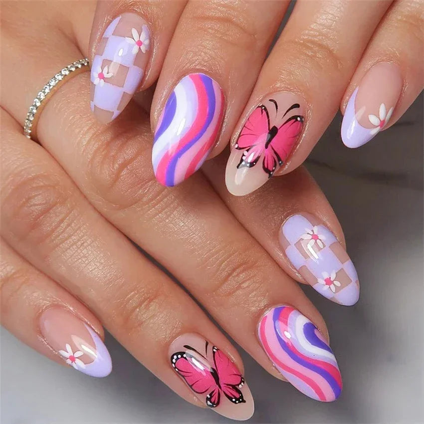 Vibrant Ballerina Nail Tips Set-33