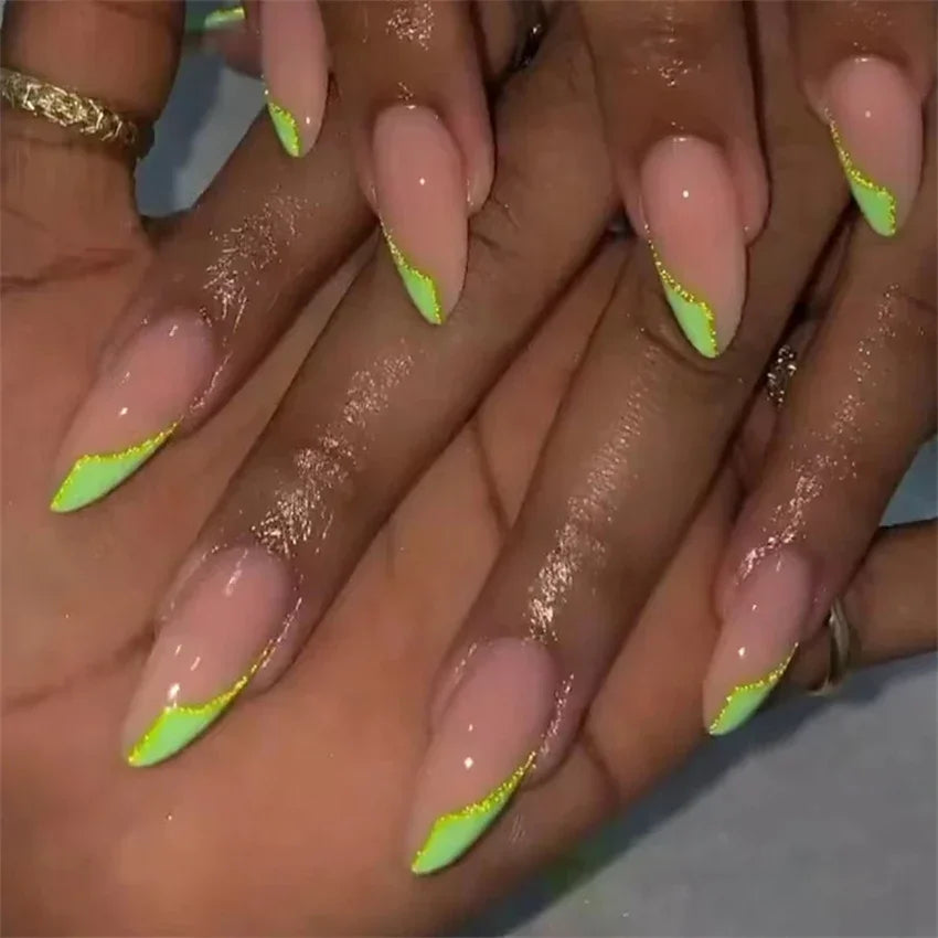 Vibrant Ballerina Nail Tips Set-35