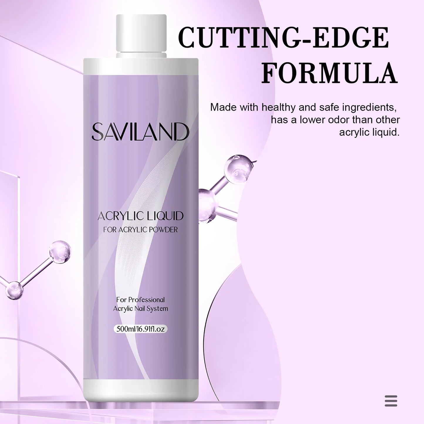 Saviland Professional Acrylic Nail Liquid 180/500ml for Art-2