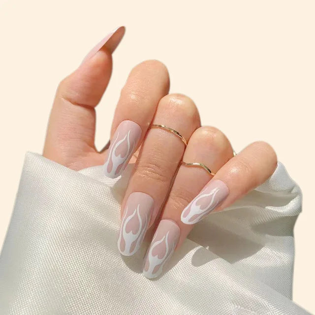 Blue Flame Love Press-On Nails-44