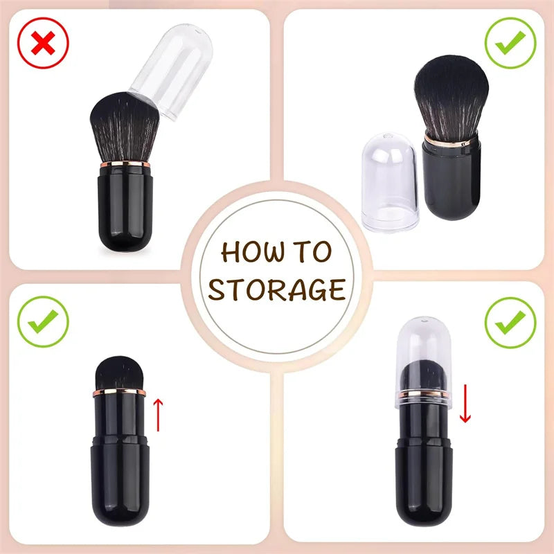 Retractable Kabuki Brush for Travel-4