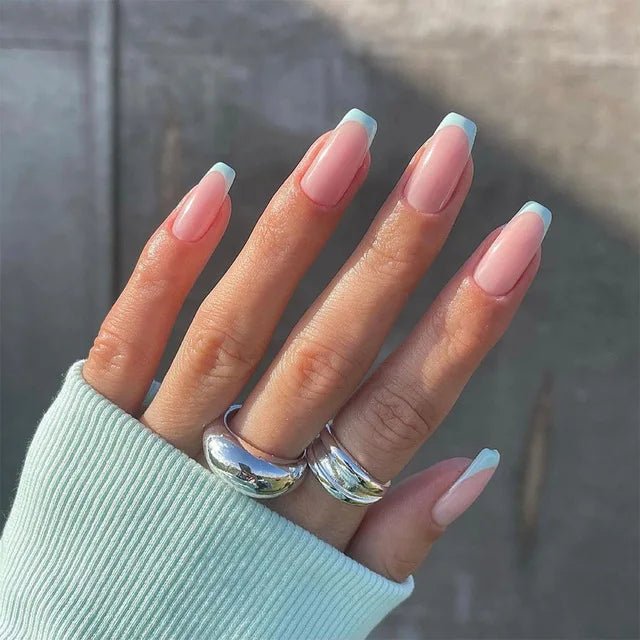Blue Flame Love Press-On Nails-41