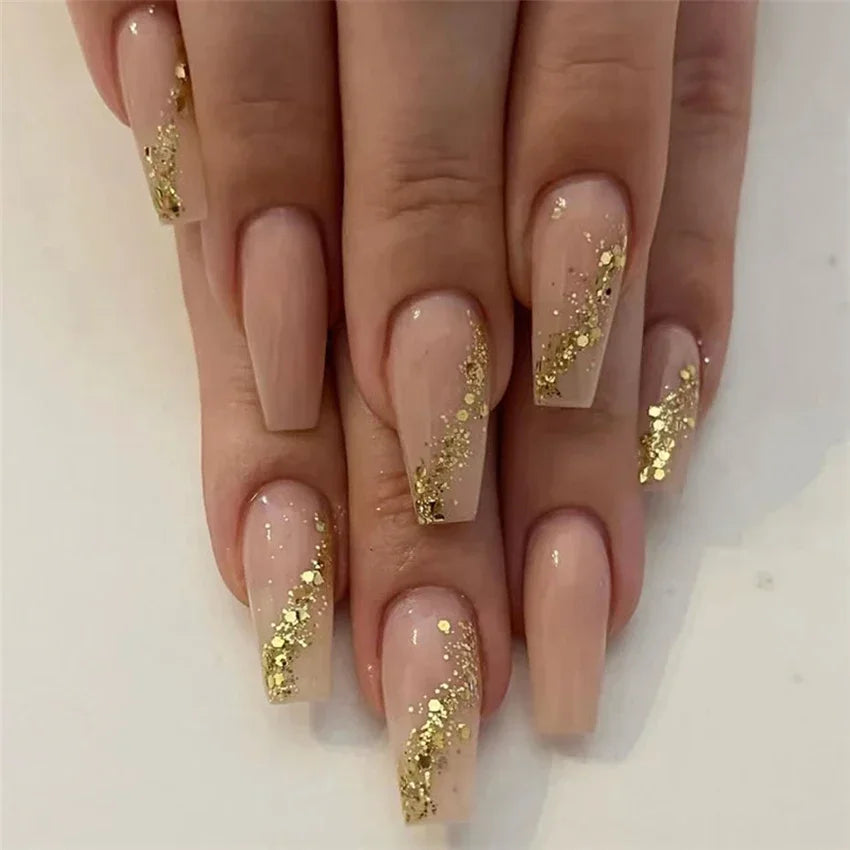 Vibrant Ballerina Nail Tips Set-46