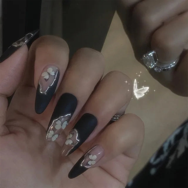 Blue Flame Love Press-On Nails-46